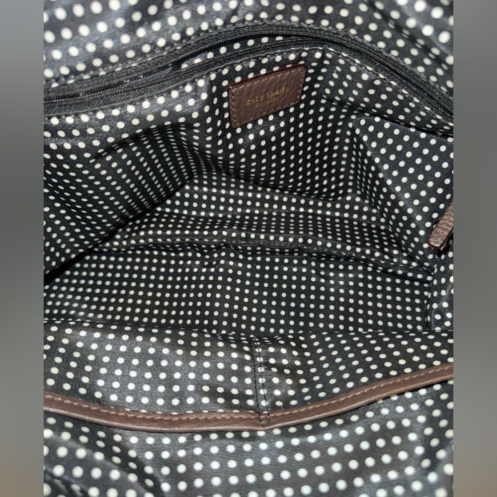 Kate Spade New York Brown Pebbled Leather Berkshire Satchel Bag With Dust Cover - Picture 9 of 12